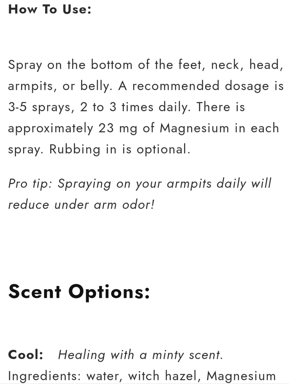 No Crap In It Magnesium Body Spray - Picture 7 of 8